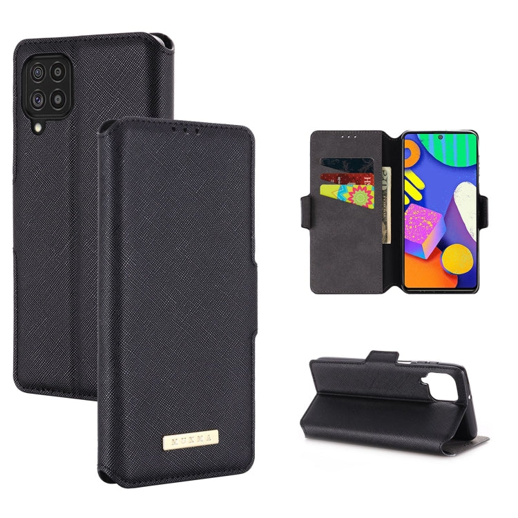 For Samsung Galaxy F62 / M62 MUXMA MX115 Cross Texture Oil Edge Flip Leather Phone Case