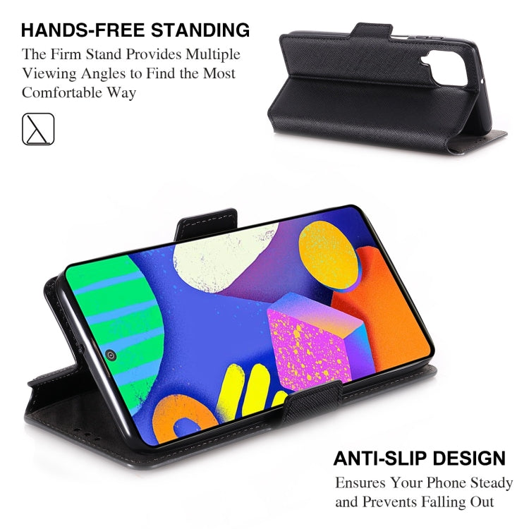 For Samsung Galaxy F62 / M62 MUXMA MX115 Cross Texture Oil Edge Flip Leather Phone Case