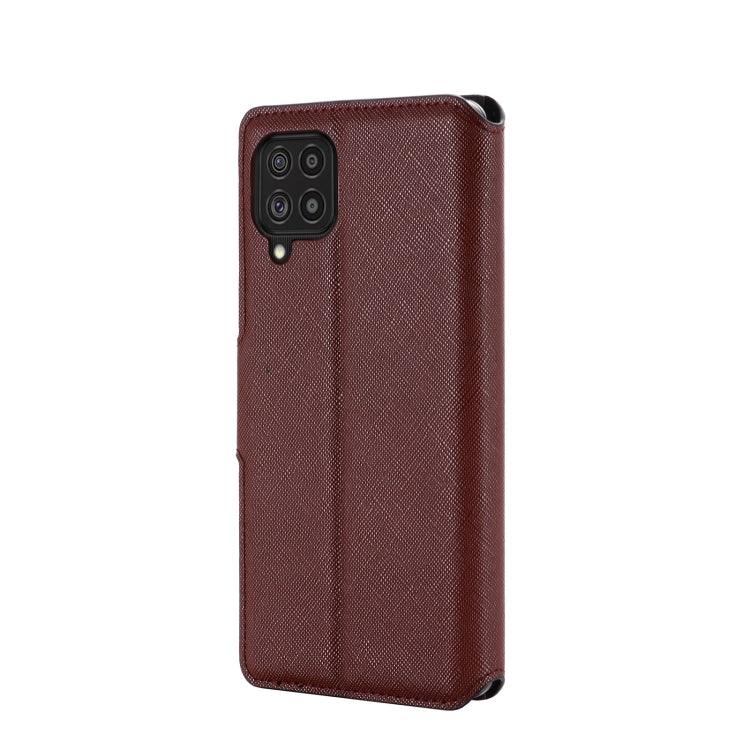 For Samsung Galaxy F62 / M62 MUXMA MX115 Cross Texture Oil Edge Flip Leather Phone Case