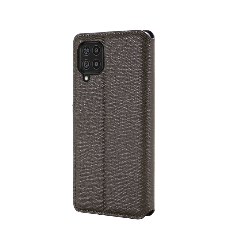For Samsung Galaxy F62 / M62 MUXMA MX115 Cross Texture Oil Edge Flip Leather Phone Case