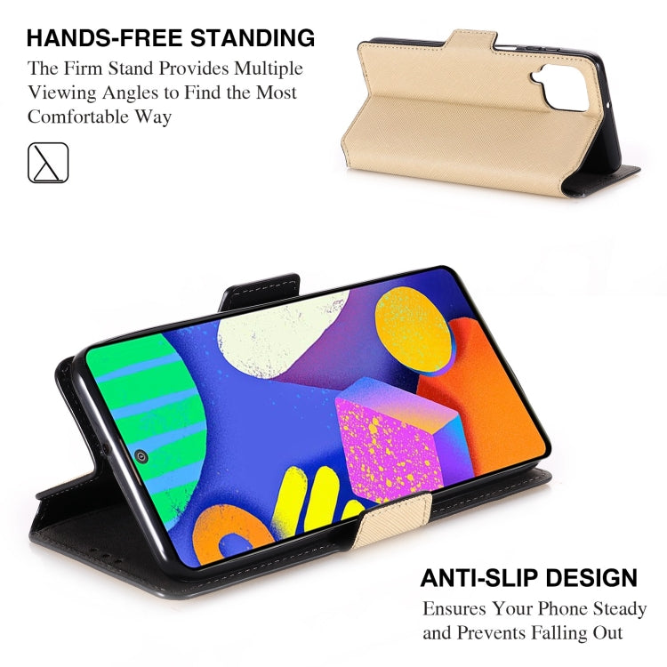For Samsung Galaxy F62 / M62 MUXMA MX115 Cross Texture Oil Edge Flip Leather Phone Case