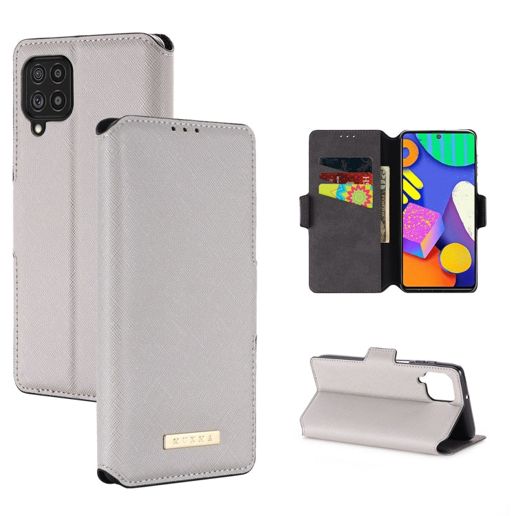 For Samsung Galaxy F62 / M62 MUXMA MX115 Cross Texture Oil Edge Flip Leather Phone Case