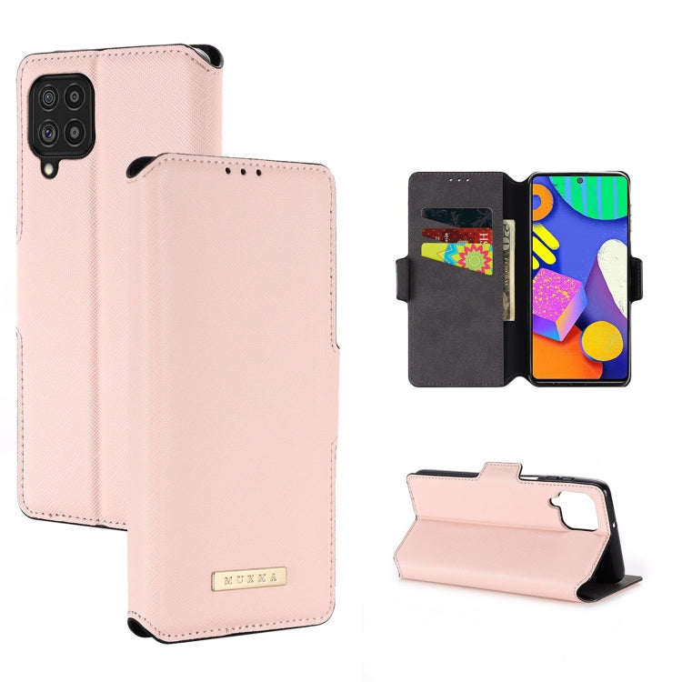 For Samsung Galaxy F62 / M62 MUXMA MX115 Cross Texture Oil Edge Flip Leather Phone Case