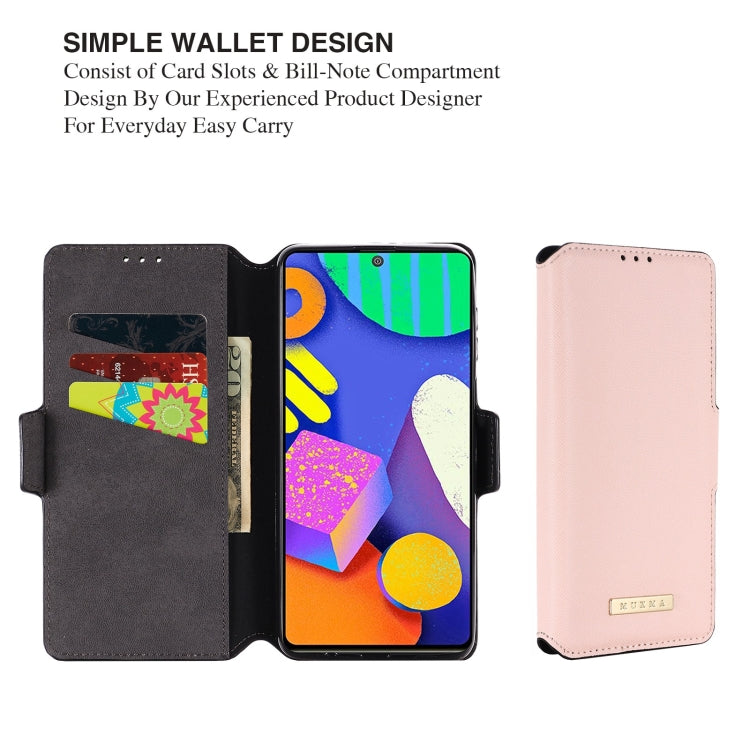 For Samsung Galaxy F62 / M62 MUXMA MX115 Cross Texture Oil Edge Flip Leather Phone Case
