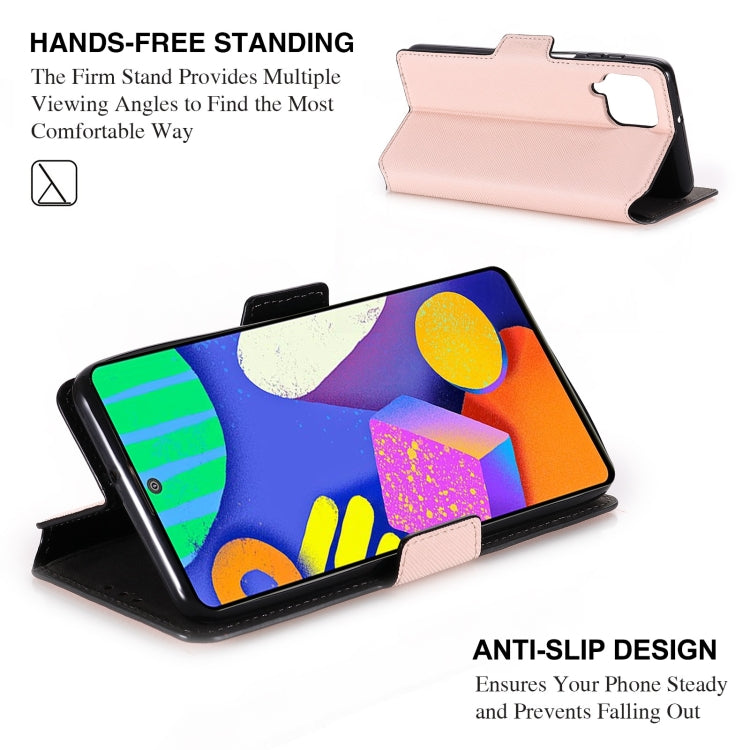 For Samsung Galaxy F62 / M62 MUXMA MX115 Cross Texture Oil Edge Flip Leather Phone Case