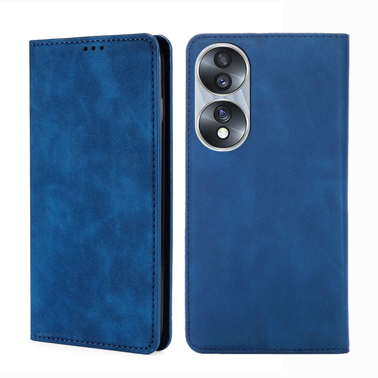 For Honor 70 Skin Feel Magnetic Horizontal Flip Leather Phone Case