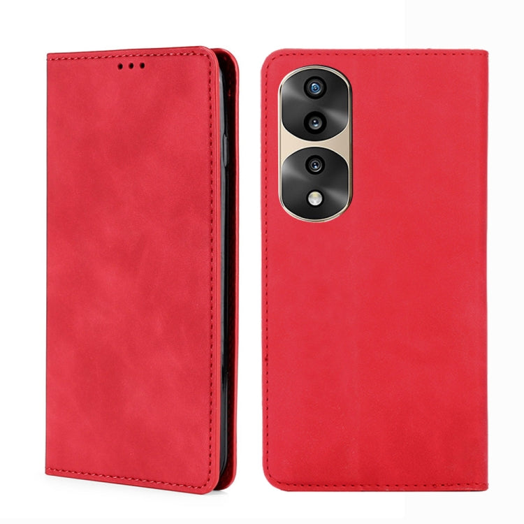 For Honor 70 Pro/70 Pro+ Skin Feel Magnetic Horizontal Flip Leather Phone Case