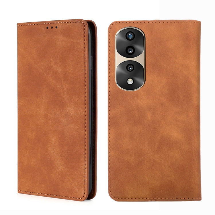 For Honor 70 Pro/70 Pro+ Skin Feel Magnetic Horizontal Flip Leather Phone Case