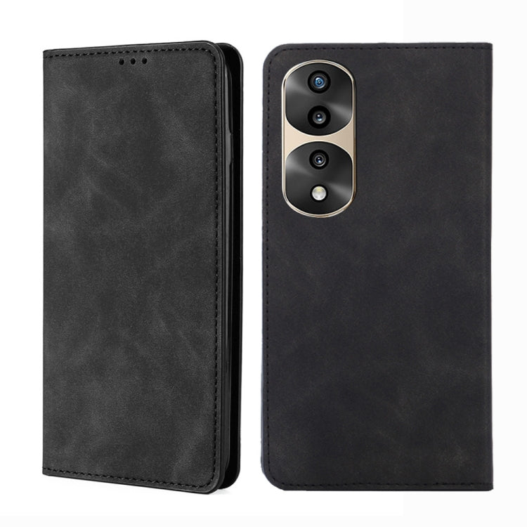 For Honor 70 Pro/70 Pro+ Skin Feel Magnetic Horizontal Flip Leather Phone Case