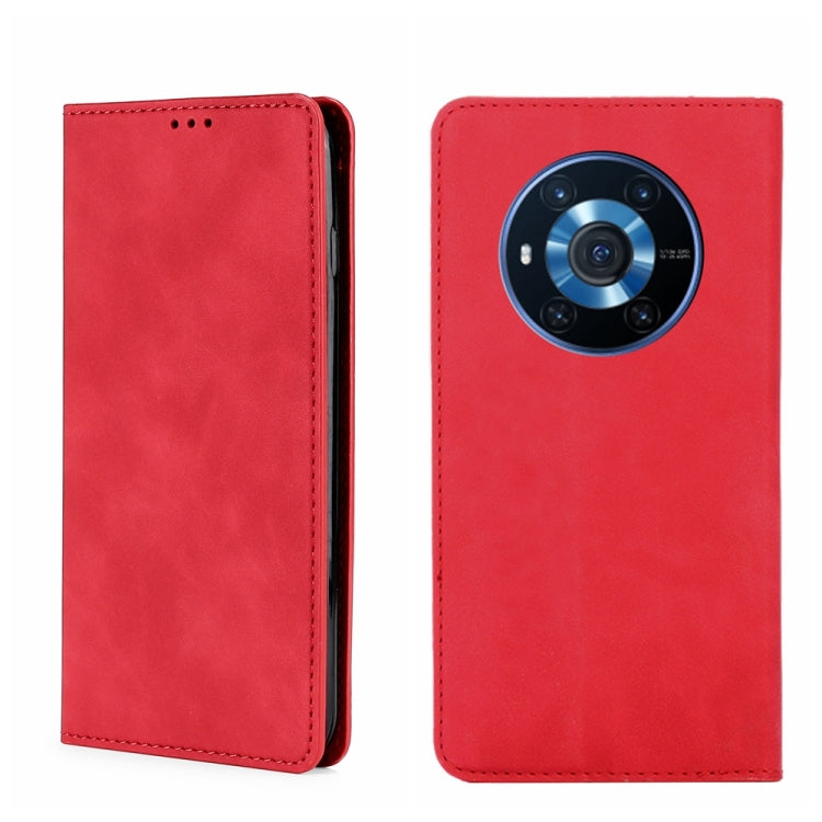 For Honor Magic3 Skin Feel Magnetic Horizontal Flip Leather Phone Case