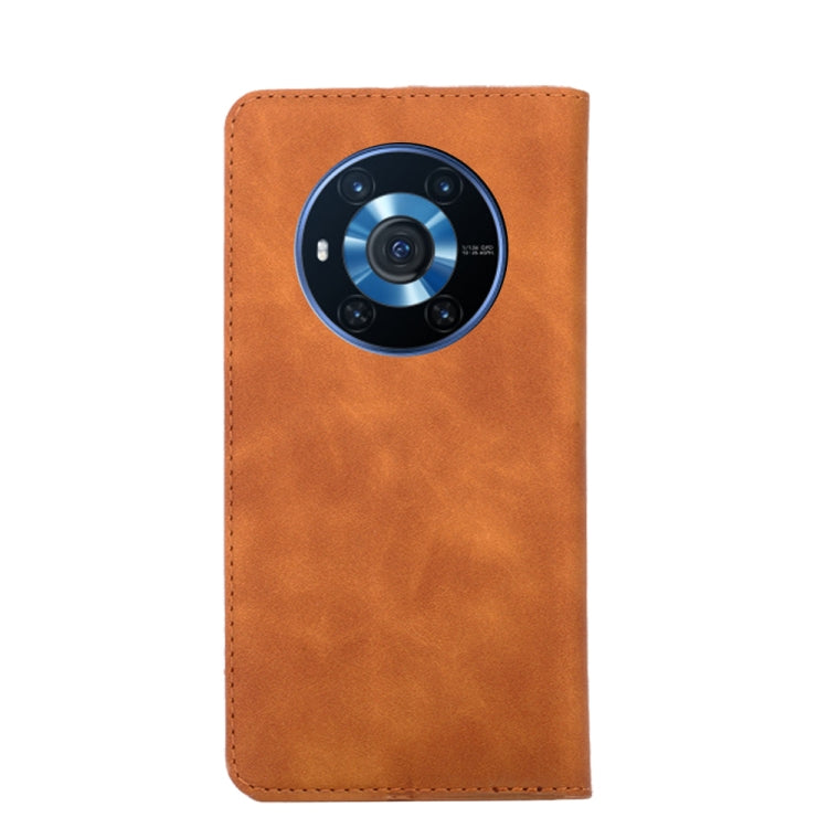 For Honor Magic3 Skin Feel Magnetic Horizontal Flip Leather Phone Case
