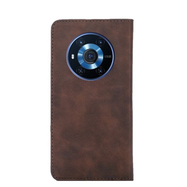 For Honor Magic3 Skin Feel Magnetic Horizontal Flip Leather Phone Case