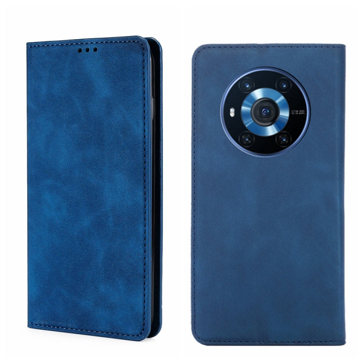For Honor Magic3 Skin Feel Magnetic Horizontal Flip Leather Phone Case