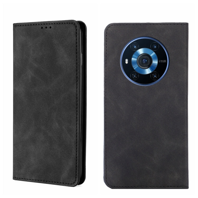 For Honor Magic3 Skin Feel Magnetic Horizontal Flip Leather Phone Case