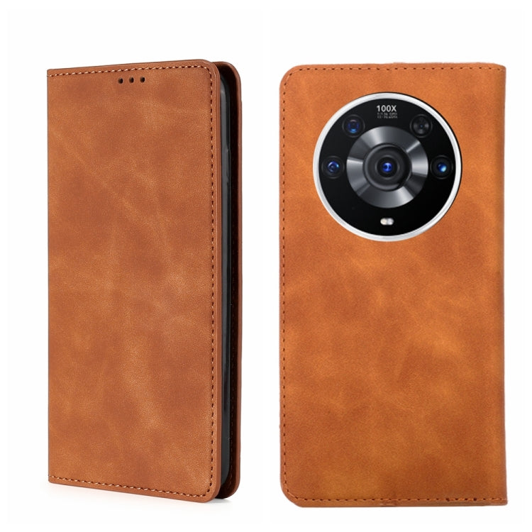 For Honor Magic3 Pro Skin Feel Magnetic Horizontal Flip Leather Phone Case