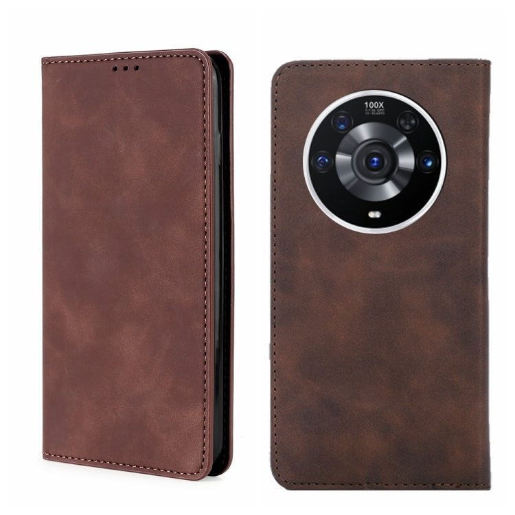 For Honor Magic3 Pro Skin Feel Magnetic Horizontal Flip Leather Phone Case