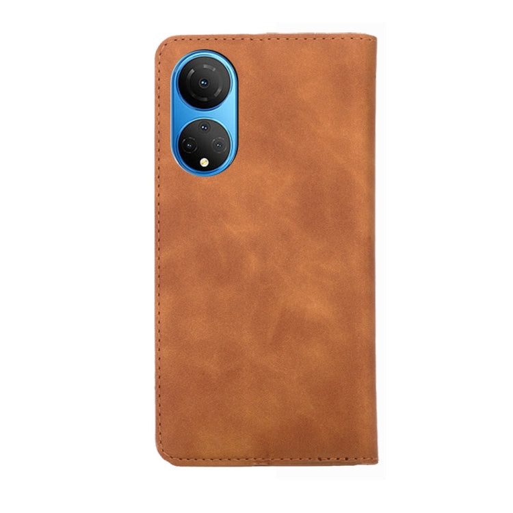 For Honor X7 4G Skin Feel Magnetic Horizontal Flip Leather Phone Case