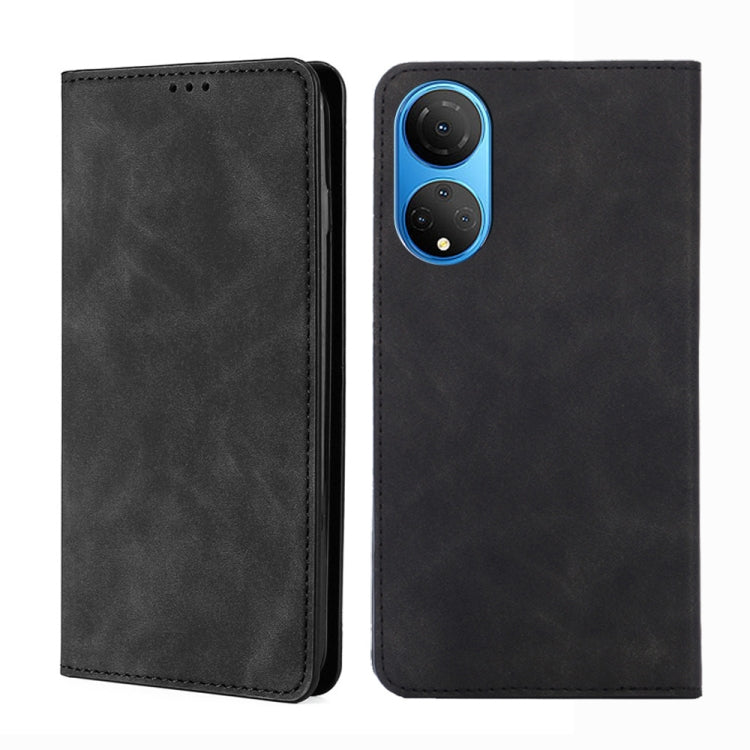 For Honor X7 4G Skin Feel Magnetic Horizontal Flip Leather Phone Case