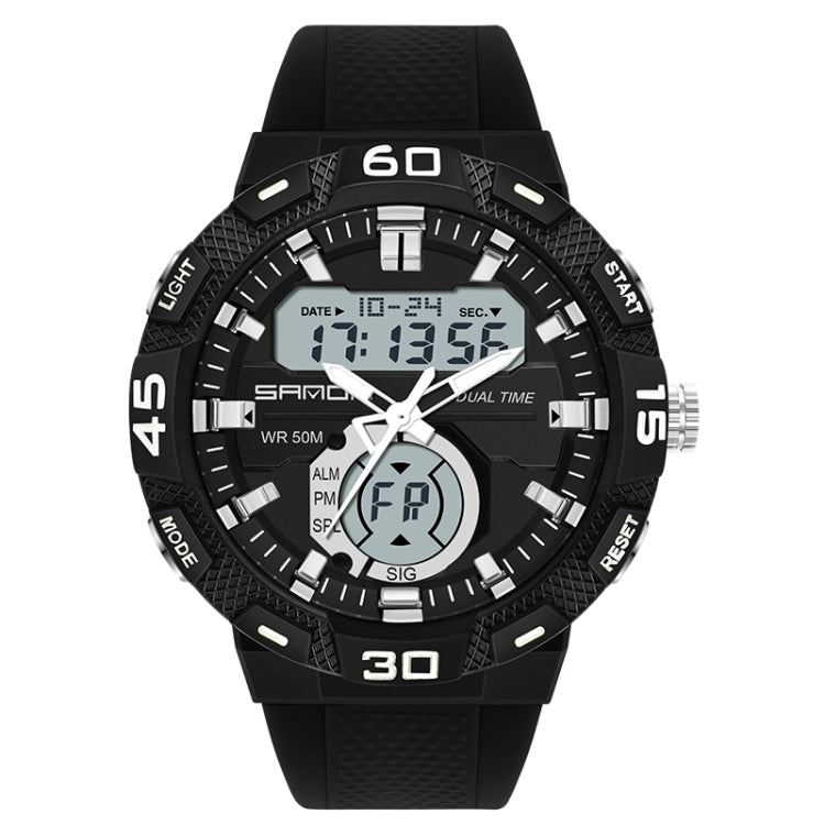 SANDA 3087 Luminous Waterproof Dual Display Electronic Watch