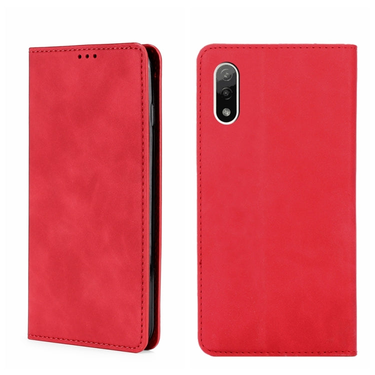For Sony Xperia ACE II Skin Feel Magnetic Horizontal Flip Leather Phone Case