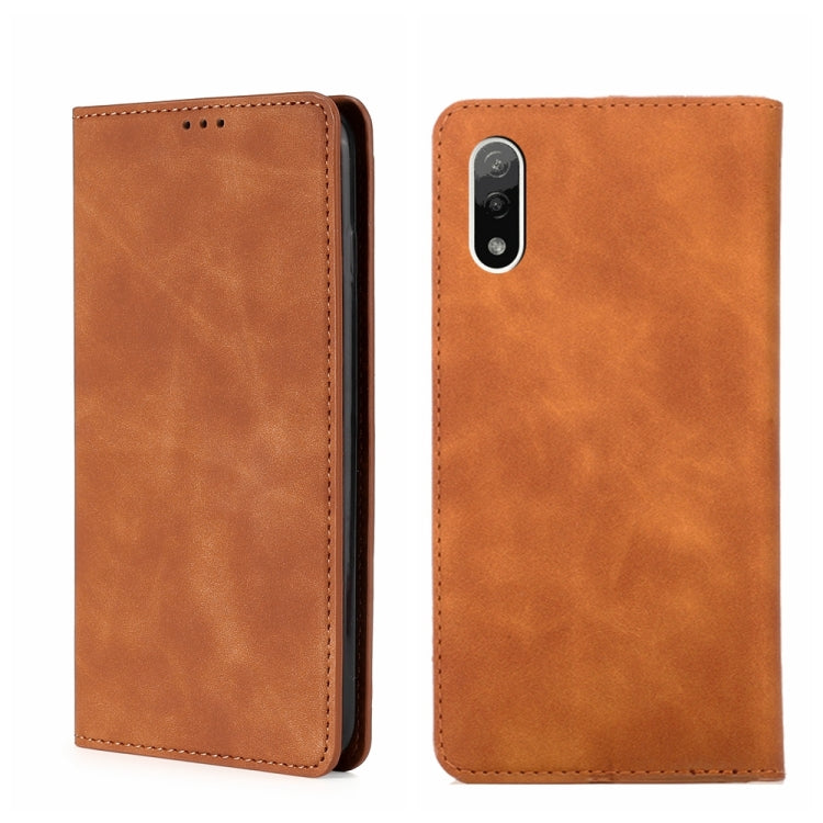 For Sony Xperia ACE II Skin Feel Magnetic Horizontal Flip Leather Phone Case