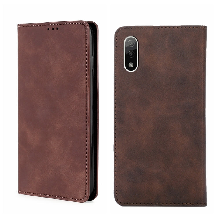 For Sony Xperia ACE II Skin Feel Magnetic Horizontal Flip Leather Phone Case