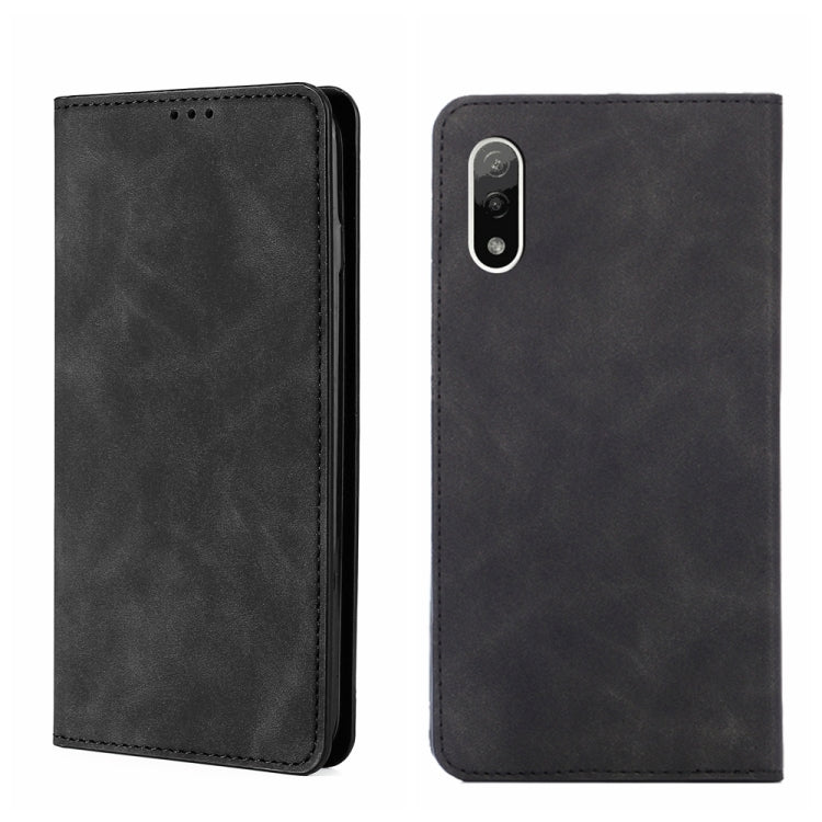 For Sony Xperia ACE II Skin Feel Magnetic Horizontal Flip Leather Phone Case