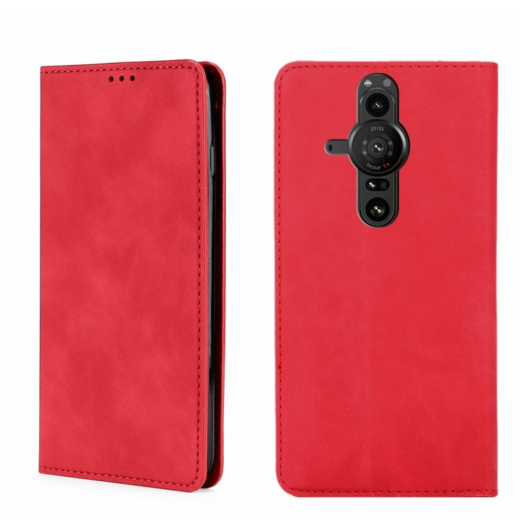 For Sony Xperia Pro-I Skin Feel Magnetic Horizontal Flip Leather Phone Case