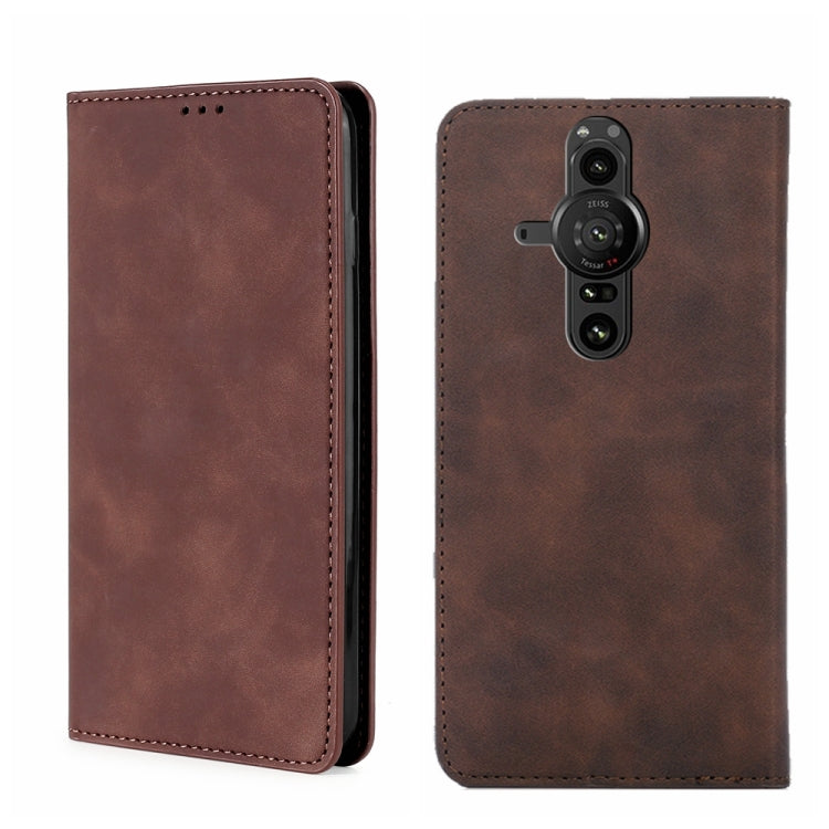 For Sony Xperia Pro-I Skin Feel Magnetic Horizontal Flip Leather Phone Case