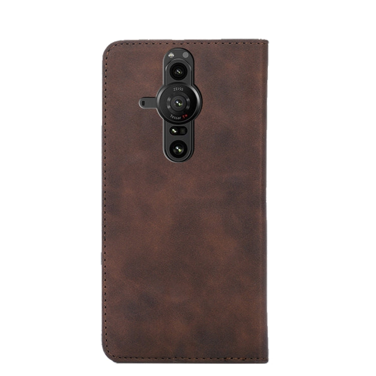 For Sony Xperia Pro-I Skin Feel Magnetic Horizontal Flip Leather Phone Case