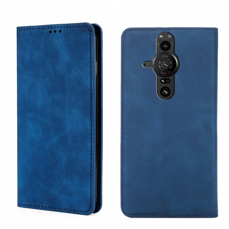 For Sony Xperia Pro-I Skin Feel Magnetic Horizontal Flip Leather Phone Case