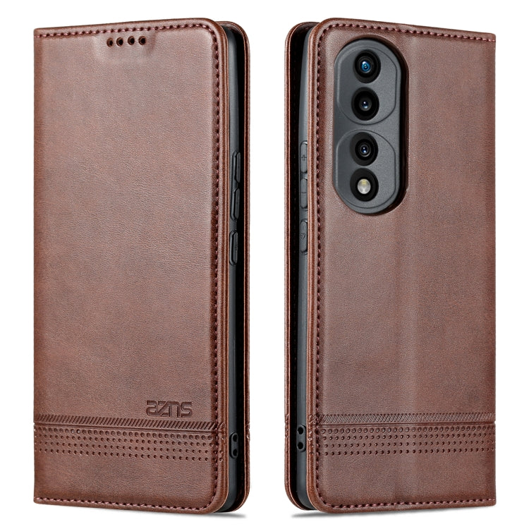 For Honor 70 AZNS Magnetic Calf Texture Flip Leather Phone Case