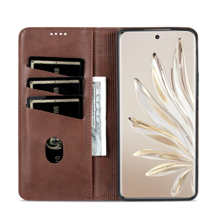 For Honor 70 AZNS Magnetic Calf Texture Flip Leather Phone Case