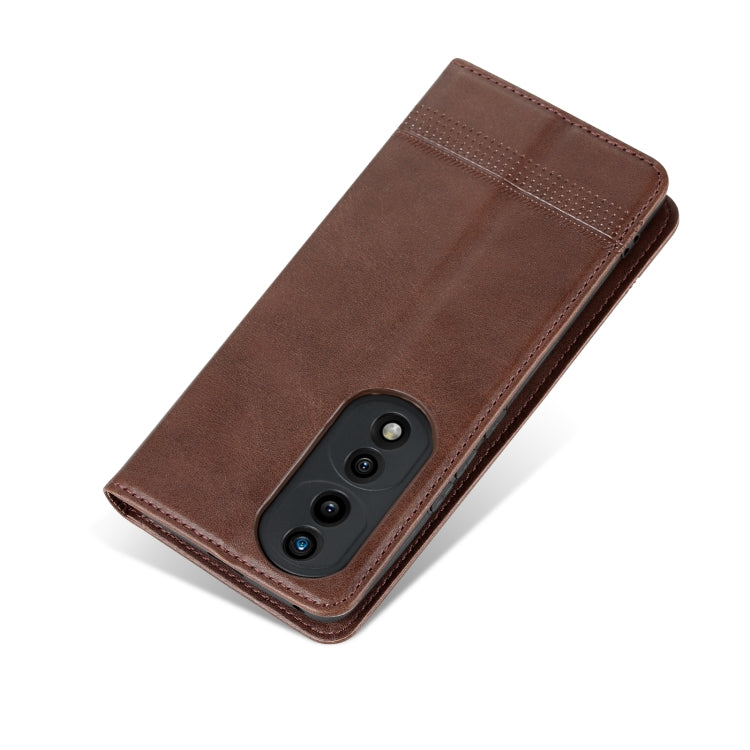 For Honor 70 AZNS Magnetic Calf Texture Flip Leather Phone Case