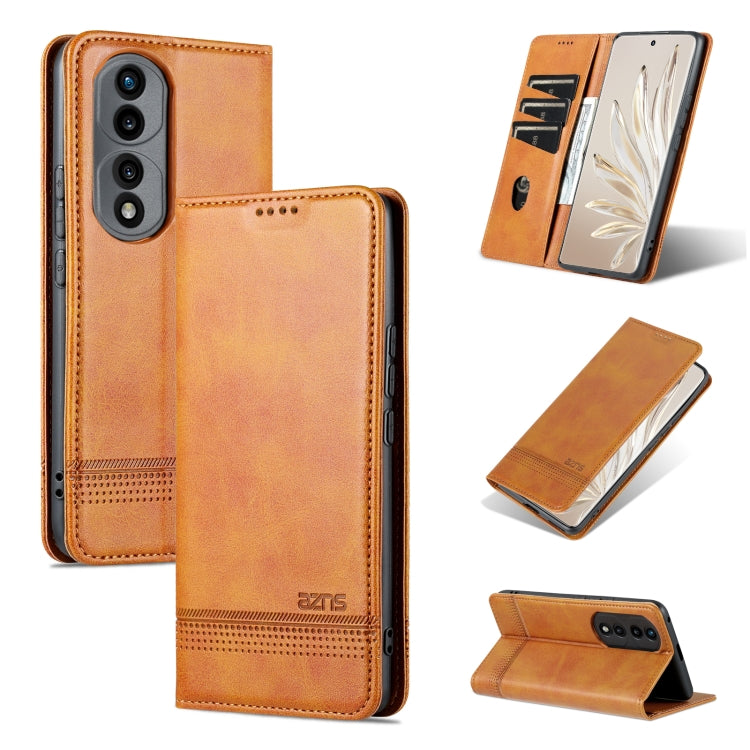 For Honor 70 AZNS Magnetic Calf Texture Flip Leather Phone Case