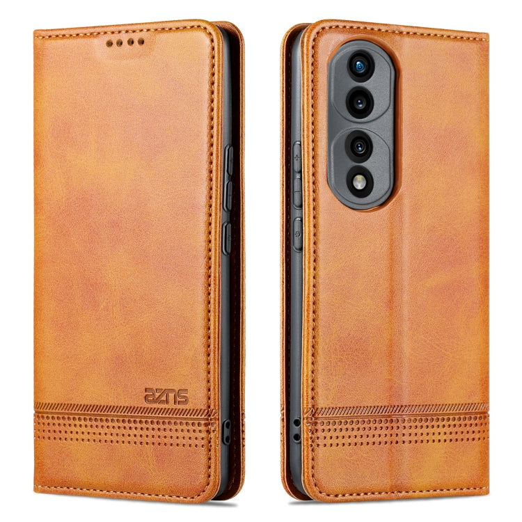 For Honor 70 AZNS Magnetic Calf Texture Flip Leather Phone Case