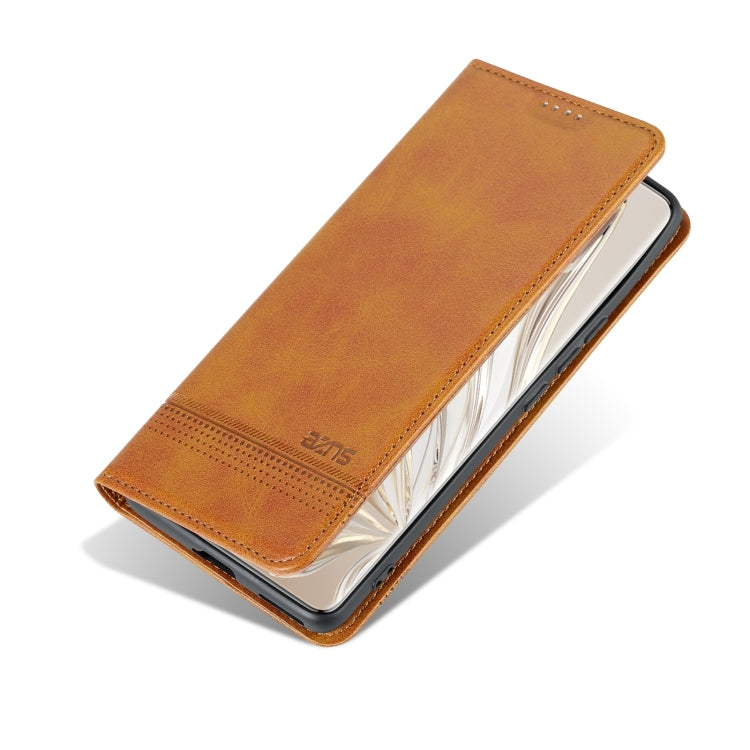 For Honor 70 AZNS Magnetic Calf Texture Flip Leather Phone Case