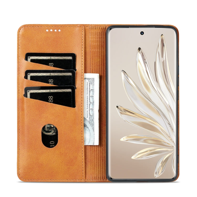 For Honor 70 AZNS Magnetic Calf Texture Flip Leather Phone Case