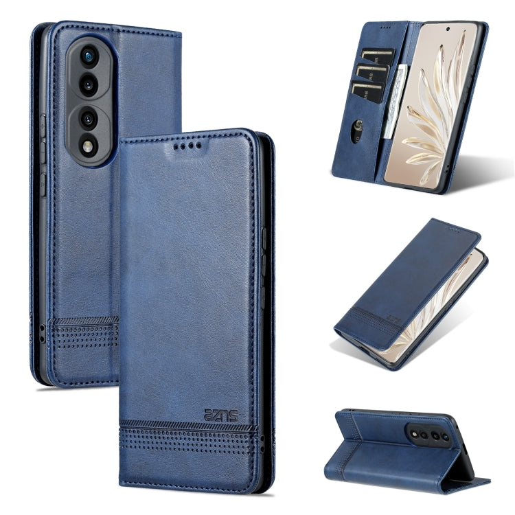 For Honor 70 AZNS Magnetic Calf Texture Flip Leather Phone Case
