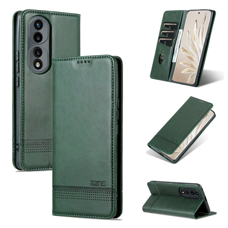 For Honor 70 AZNS Magnetic Calf Texture Flip Leather Phone Case