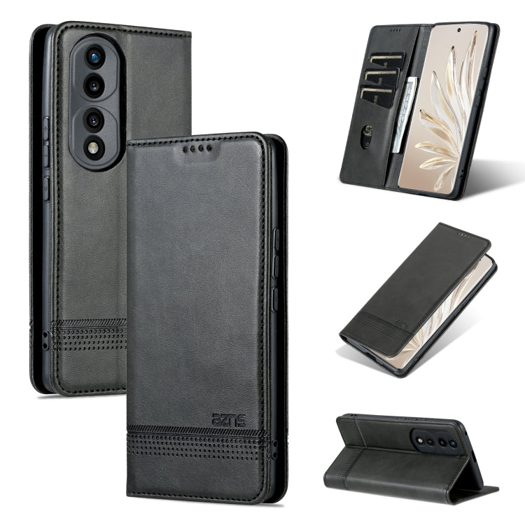 For Honor 70 AZNS Magnetic Calf Texture Flip Leather Phone Case