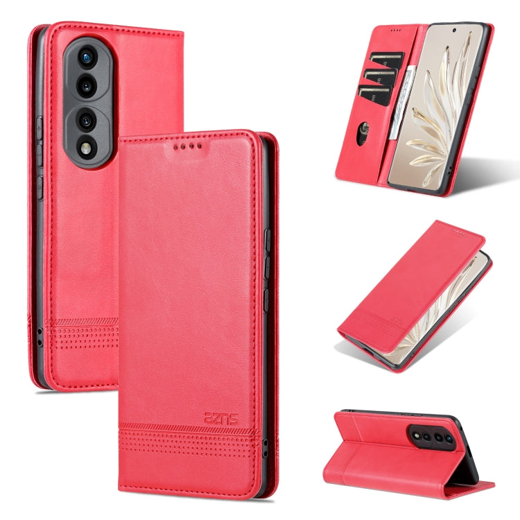For Honor 70 AZNS Magnetic Calf Texture Flip Leather Phone Case