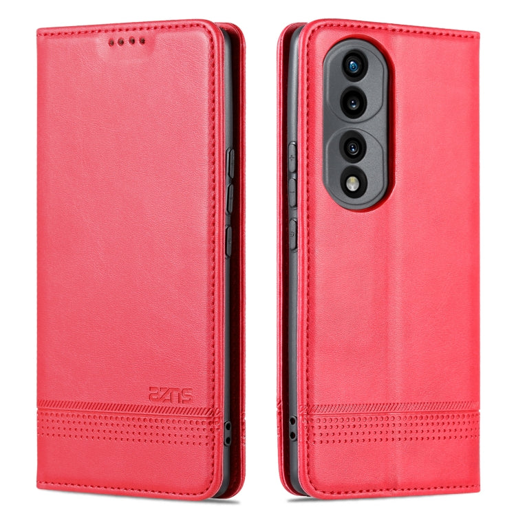 For Honor 70 AZNS Magnetic Calf Texture Flip Leather Phone Case