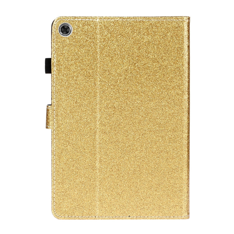 For Lenovo Tab M10 3rd Gen Varnish Glitter Powder Smart Leather Tablet Case
