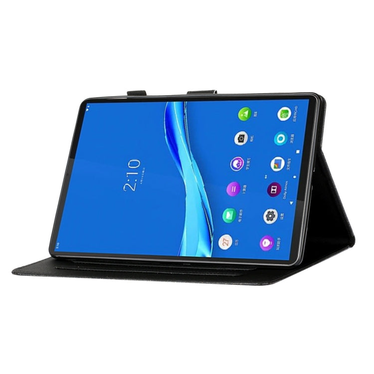 For Lenovo Tab M10 3rd Gen Varnish Glitter Powder Smart Leather Tablet Case
