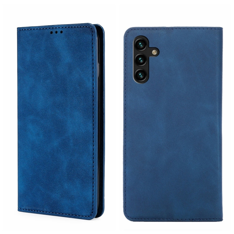 For Samsung Galaxy A13 5G Skin Feel Magnetic Horizontal Flip Leather Phone Case