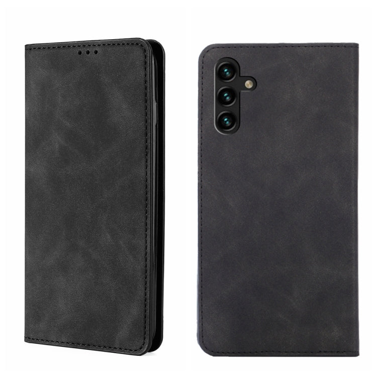 For Samsung Galaxy A13 5G Skin Feel Magnetic Horizontal Flip Leather Phone Case
