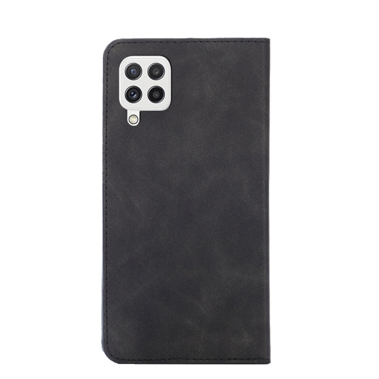 For Samsung Galaxy A22 5G Skin Feel Magnetic Horizontal Flip Leather Phone Case