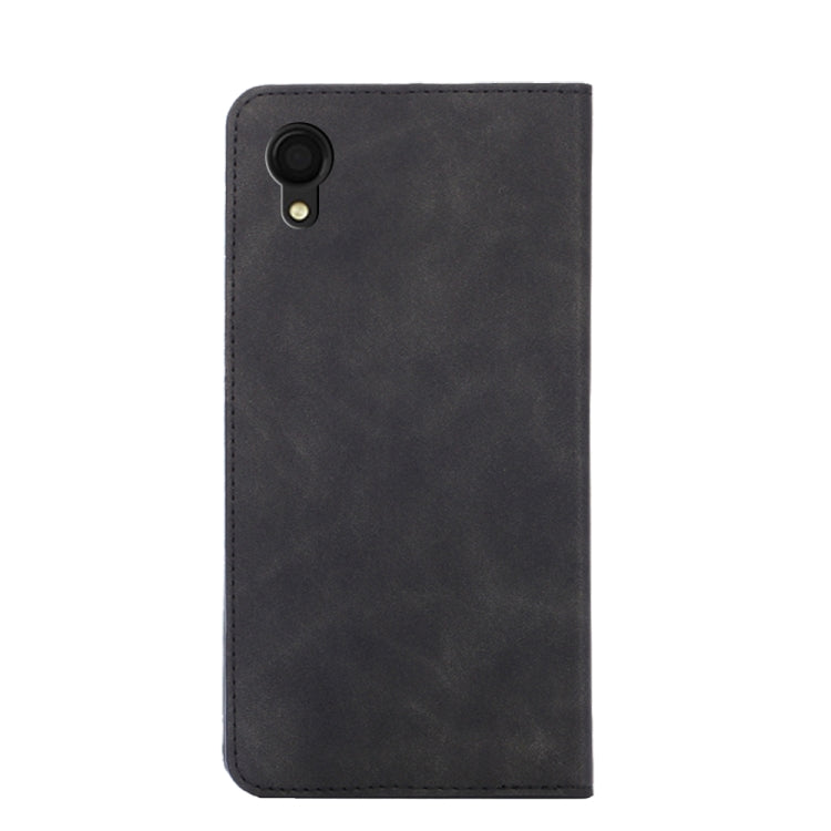 For Samsung Galaxy A22 5G JP Version Skin Feel Magnetic Horizontal Flip Leather Phone Case