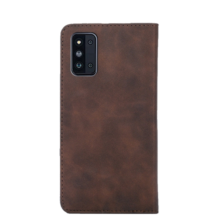 For Samsung Galaxy F52 5G Skin Feel Magnetic Horizontal Flip Leather Phone Case